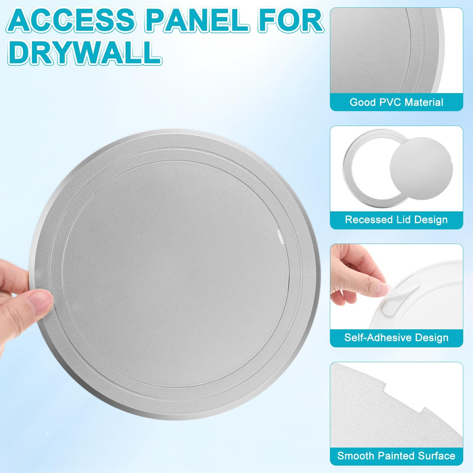 M METERXITY 6x6 Inch Access Panel 2 Pack Silver