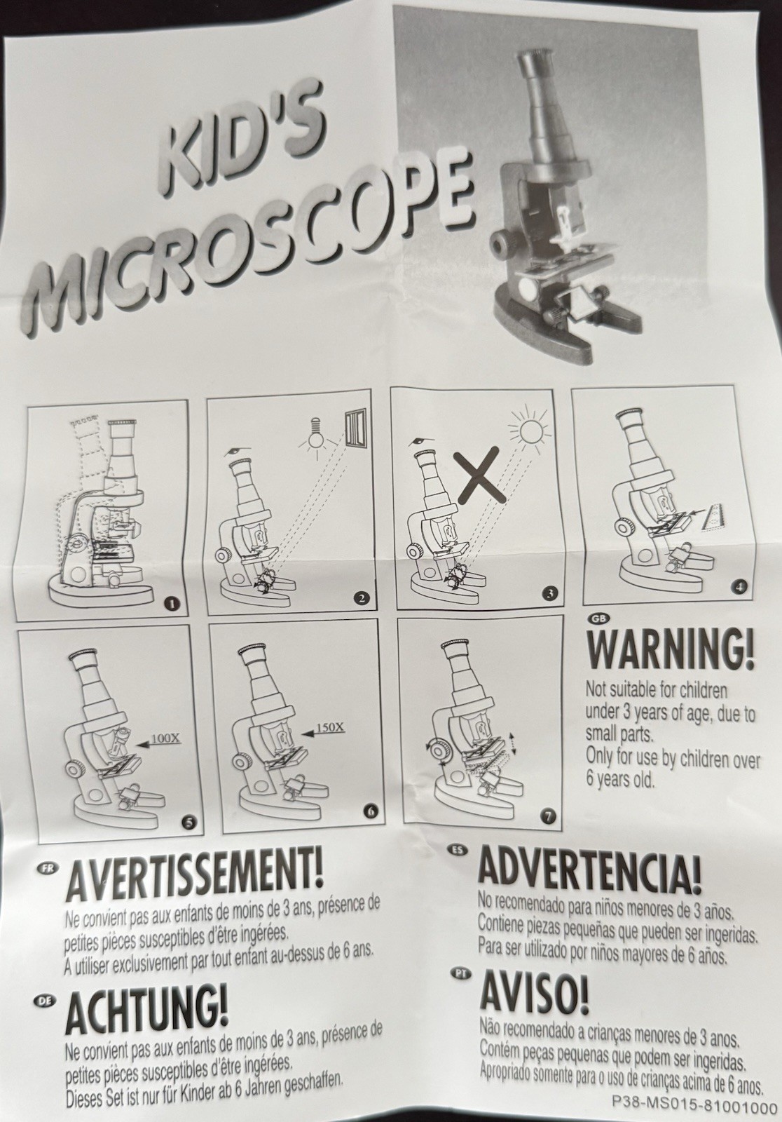 New Beginner's Microscope Hand2mind 12048 School Surplus