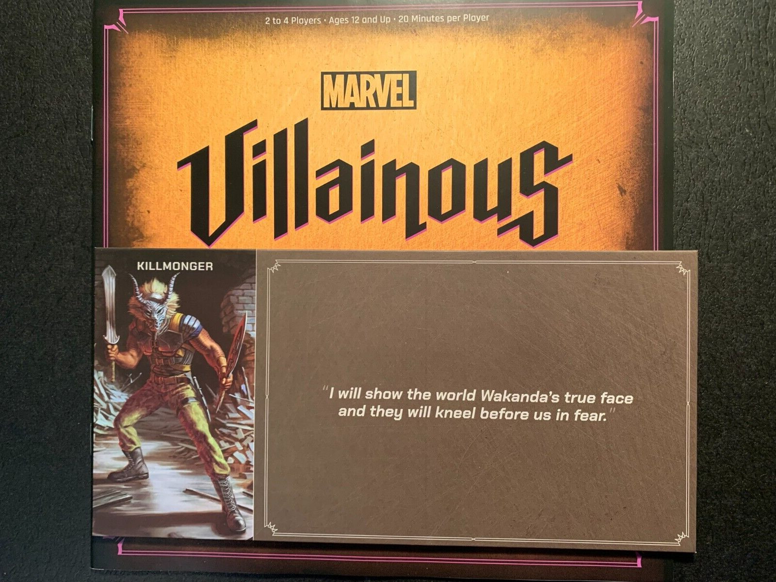 MARVEL VILLAINOUS Killmonger Domain GAME REPLACEMENT PIECE FREE SHIPPING