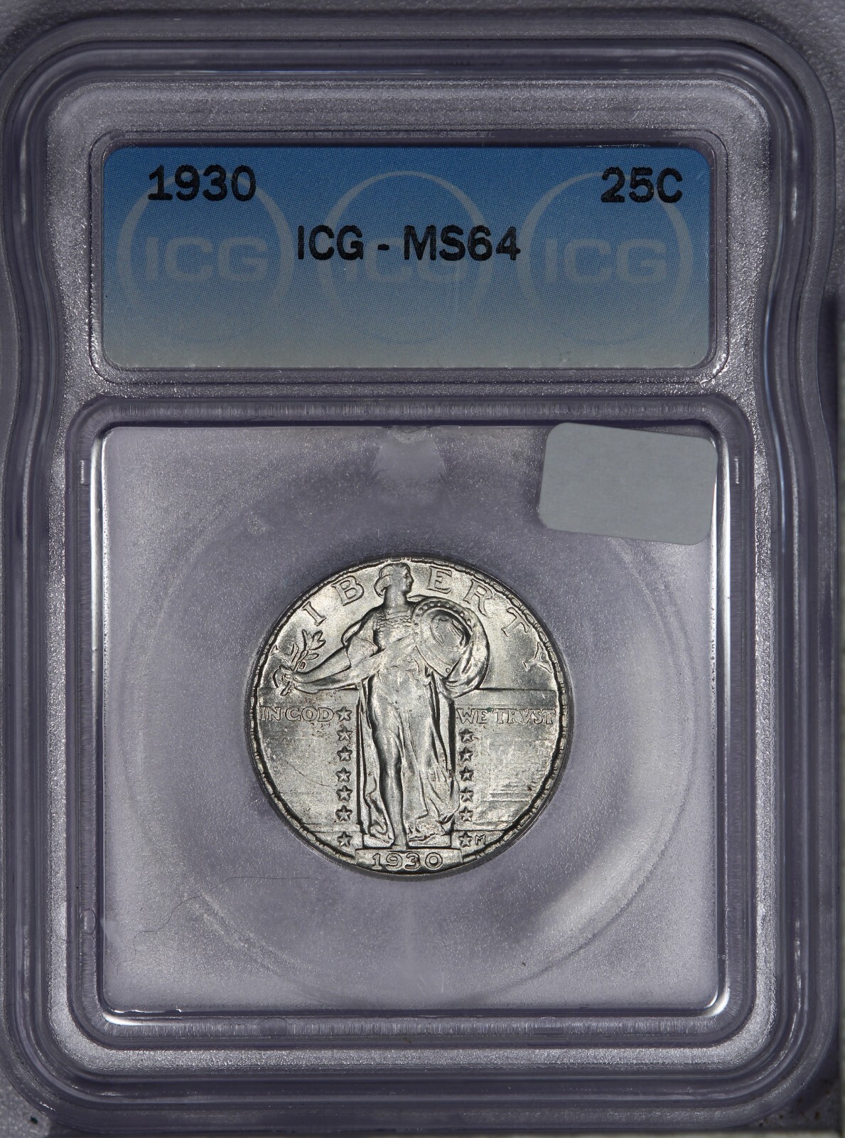 1930 Standing Liberty Quarter 25c ICG MS64