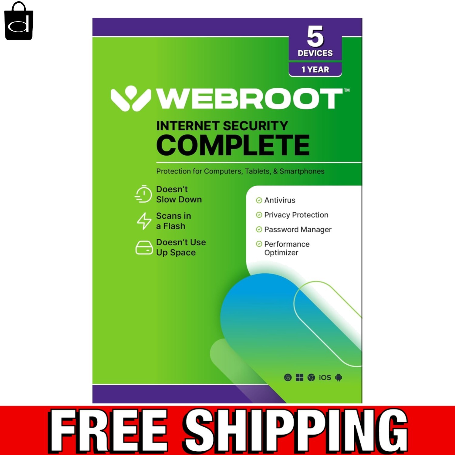 Internet Security Complete 2025: 5 Device Antivirus + Password Manager & Backup