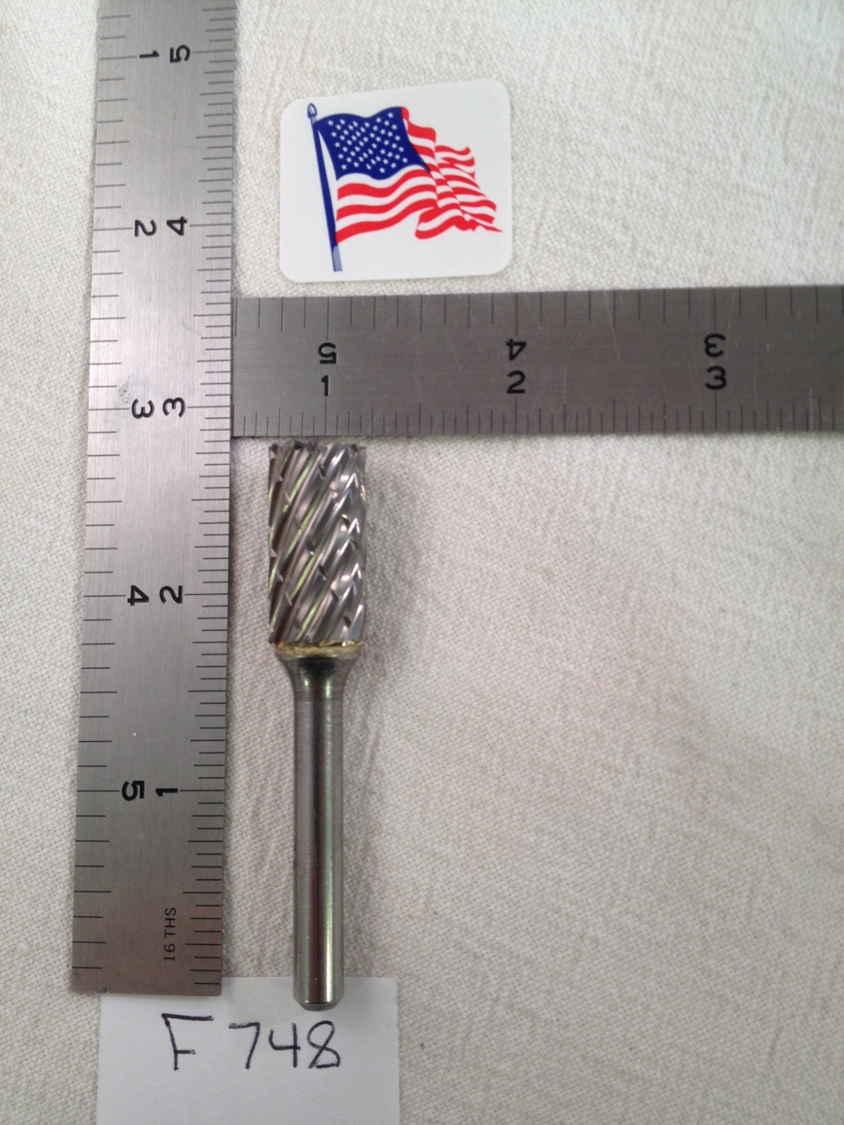 1 NEW FALCON / SGS 1/4" SHANK CARBIDE BURR SB-5  STEEL CUT. END CUT.   (F748)