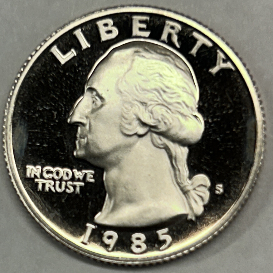 1985 S Proof Washington Quarter From Proof Set With Free Shipping