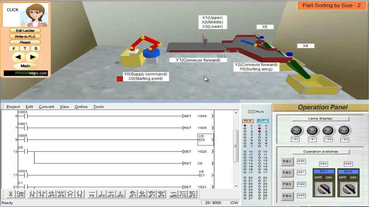 Ladder Logic Automation GX Developer FX Training Course Lessons PLC Examples USB