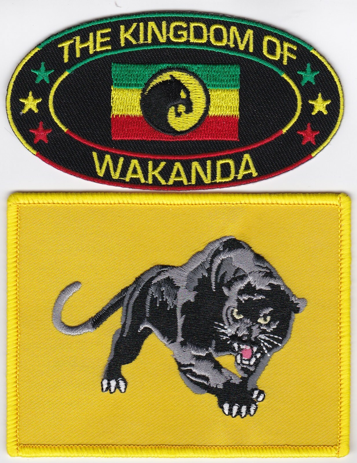BLACK PANTHER PARTY AND THE KINGDOM OF WAKANDA SEW/IRON ON PATCH  AFRICA FLAG