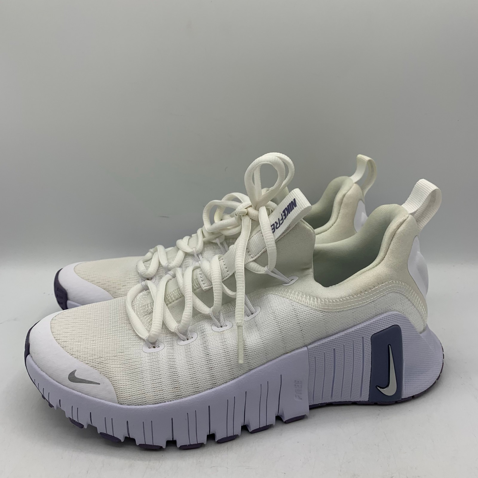 Nike Free Metcon 6 Shoes Womens Size 7 White Half Blue Training Sneakers