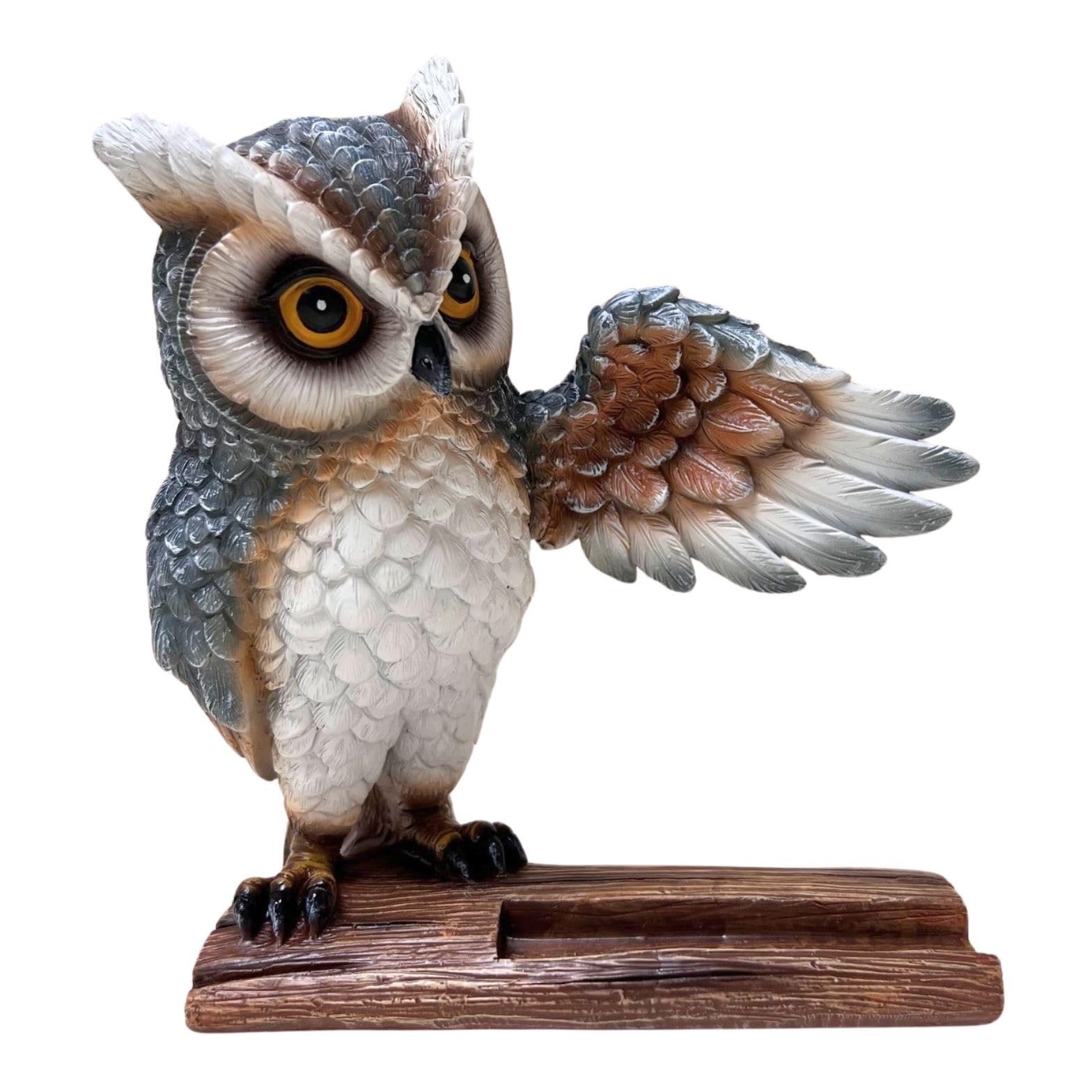 Whimsical Owl Phone Stand – Sturdy Resin Holder with Wise Owl Design
