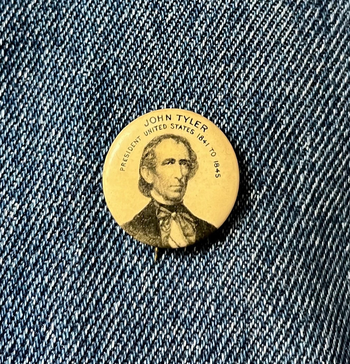 From A Set Of American Presidents Made Circa 1900 John Tyler  7/8" Cello