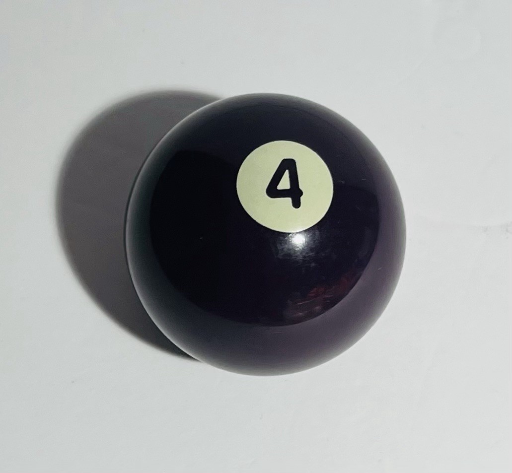 Vintage Pool Ball Number 4 Purple Solid Replacement