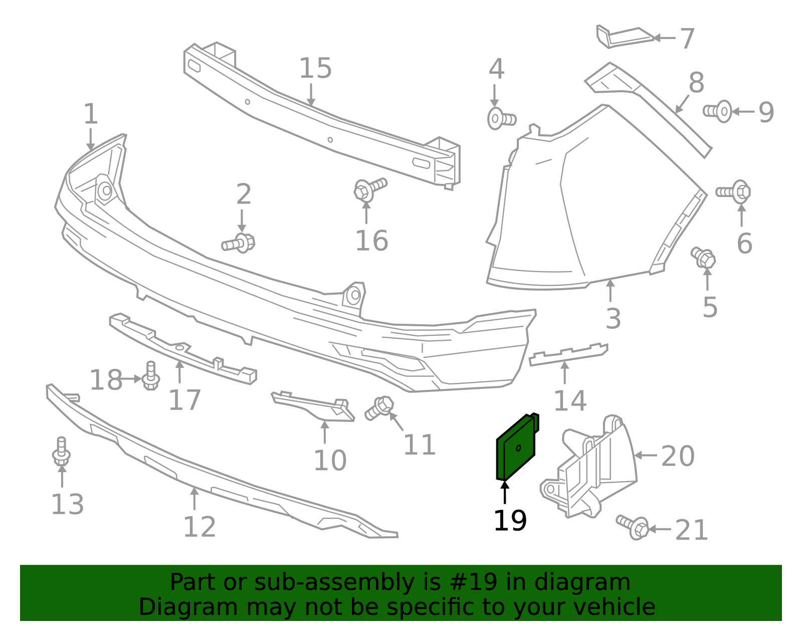 Genuine Honda Blind Spot Detection System Warning Sensor 36936-TLA-A01