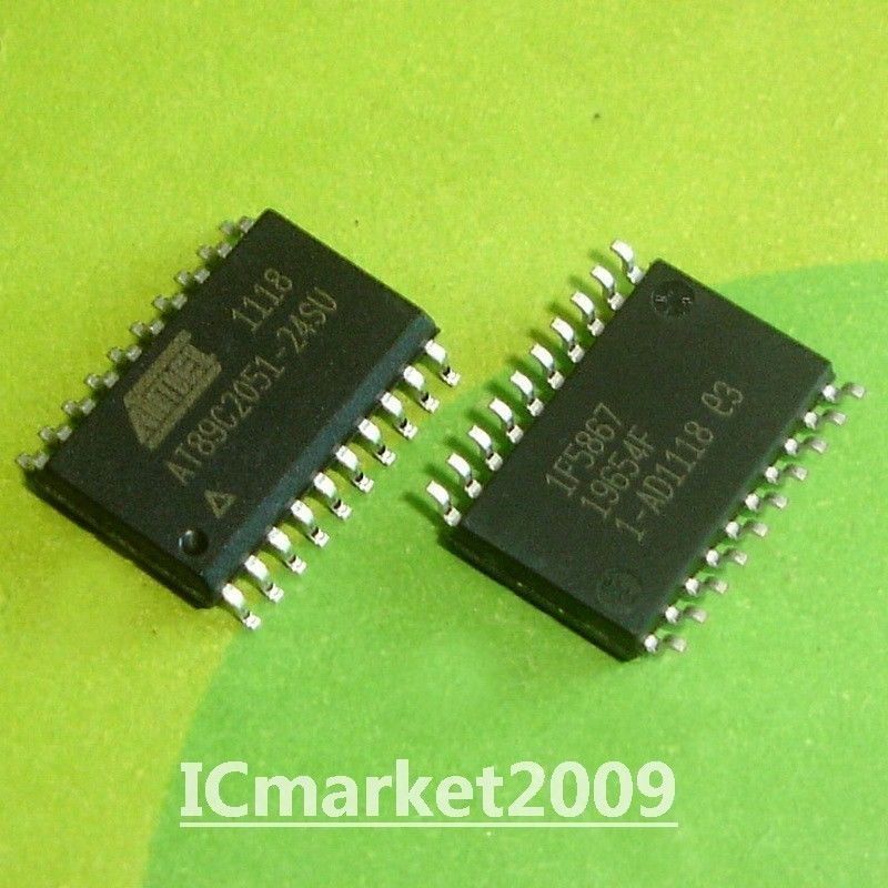 10 PCS AT89C2051-24SU SOP-20 AT89C2051 8-bit Microcontroller with 2K Bytes Flash