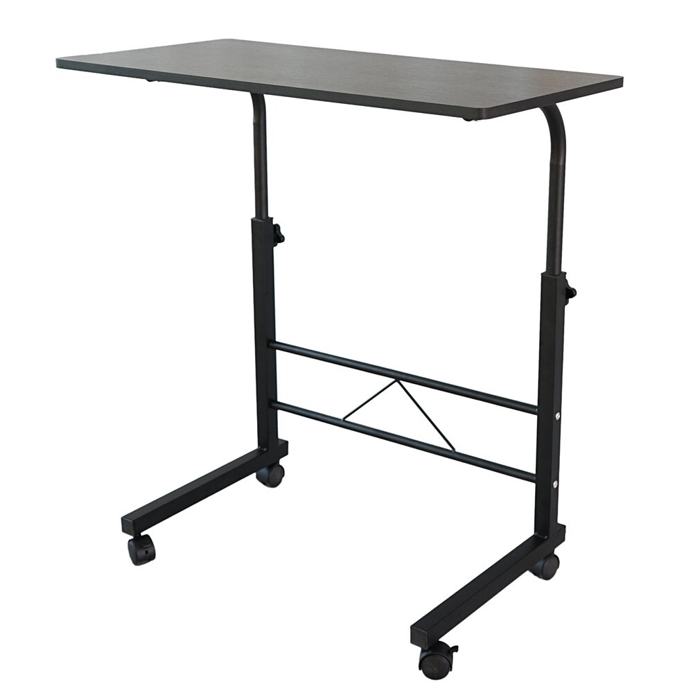 US C Shaped Rolling End Table,Side Table Adjust for Couch Sofa Table Living Room