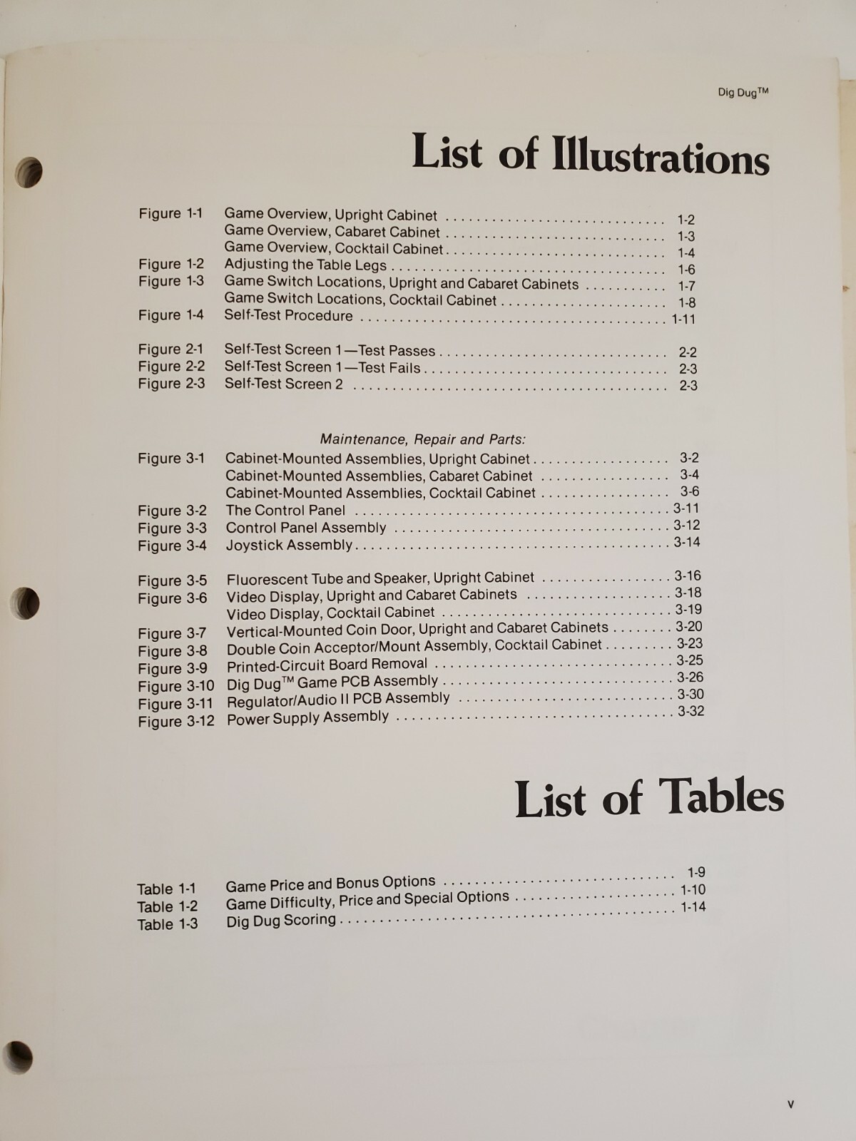 ATARI DIG DUG ARCADE VIDEO GAME OPERATION MAINTENANCE SERVICE MANUAL & SCHEMATIC