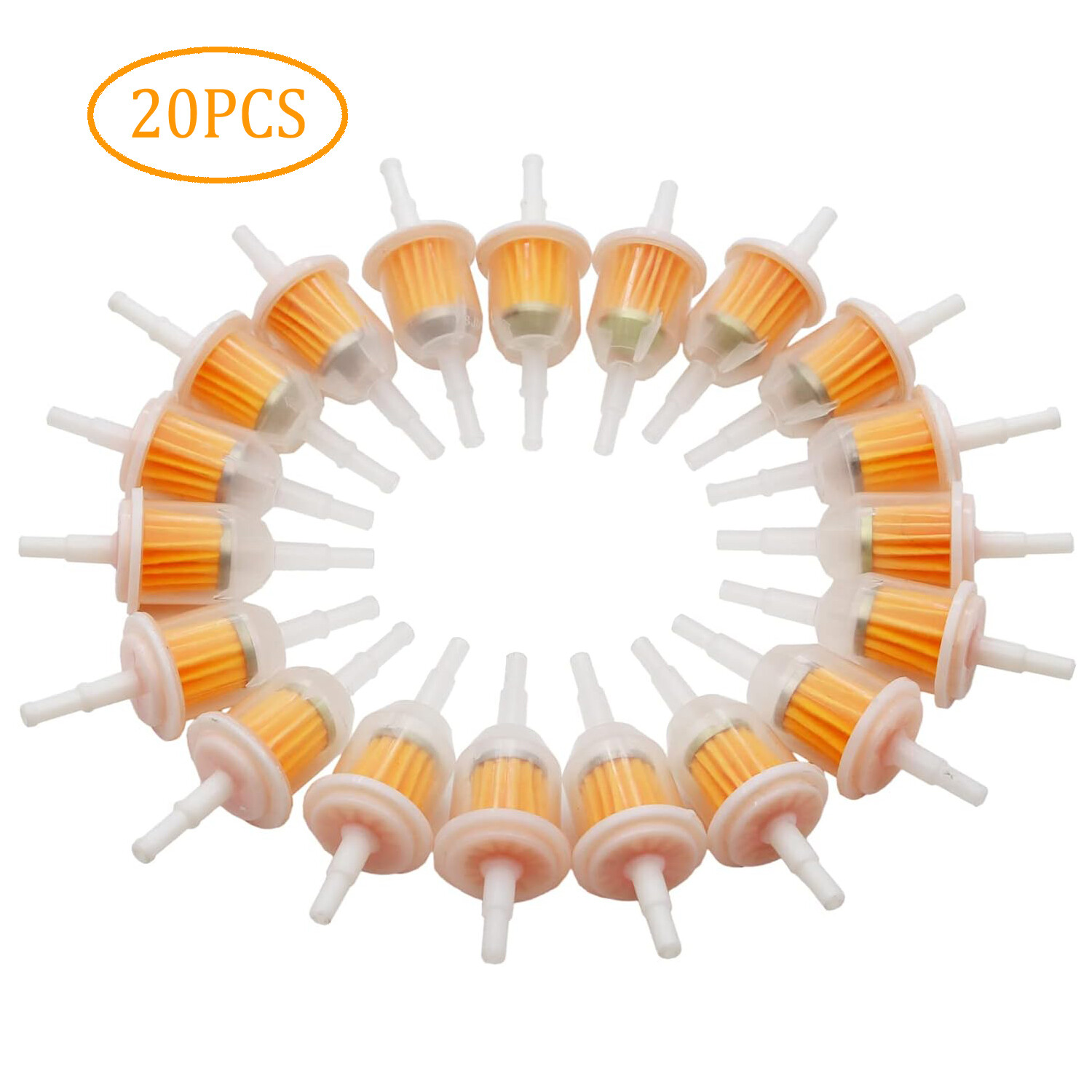 20Pcs Motor Inline Gas Oil Fuel Filter Small Engine For 1/4'' 5/16" Line US