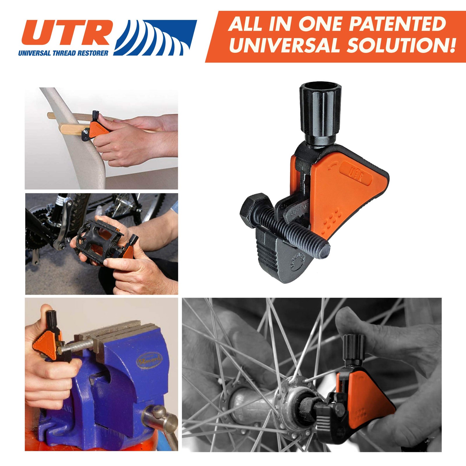 Universal Thread Restorer External Repair Tool Maintenance Re-Threading Tool