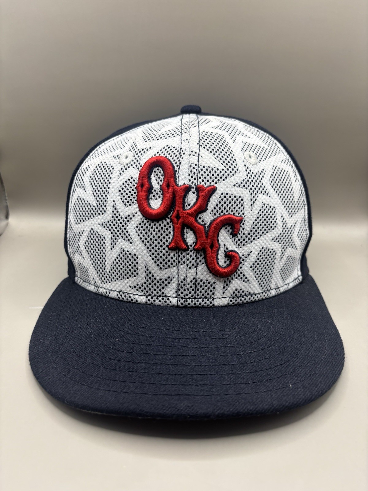 OKC Minor League Baseball Hat Cap Fitted Sz 7 Blue New Era 59fifty