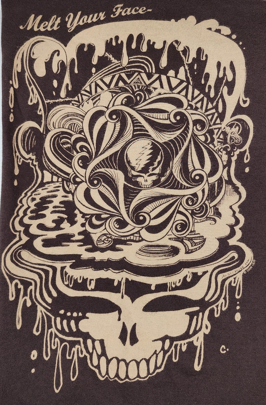 Grateful Dead Stealie Shirt Melt Your Face Melt Garcia Weir Lesh Hart Kreutzmann