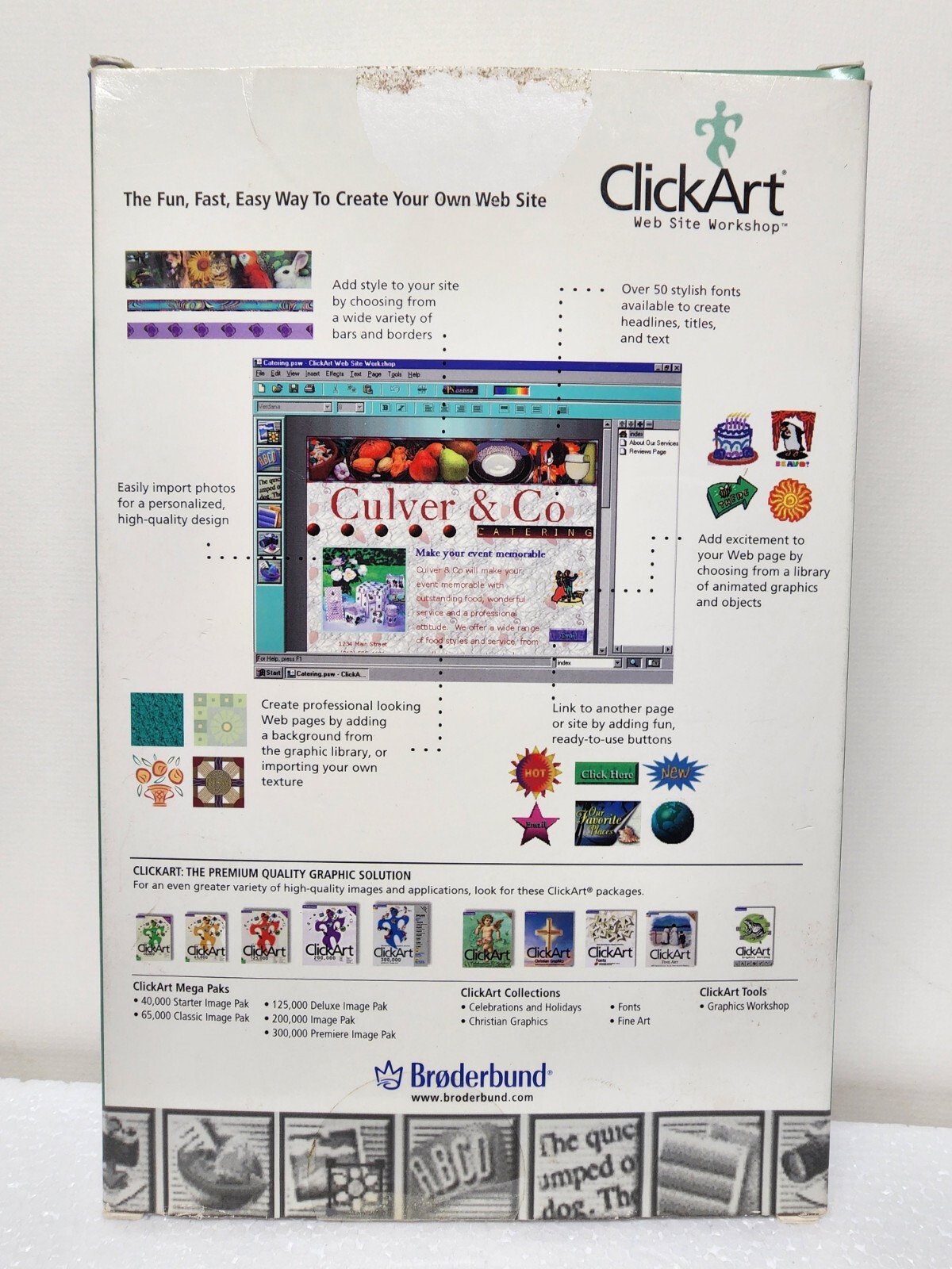 Vtg ClickArt Personal Publisher Website Workshop IBM PC Mint! Computer Software