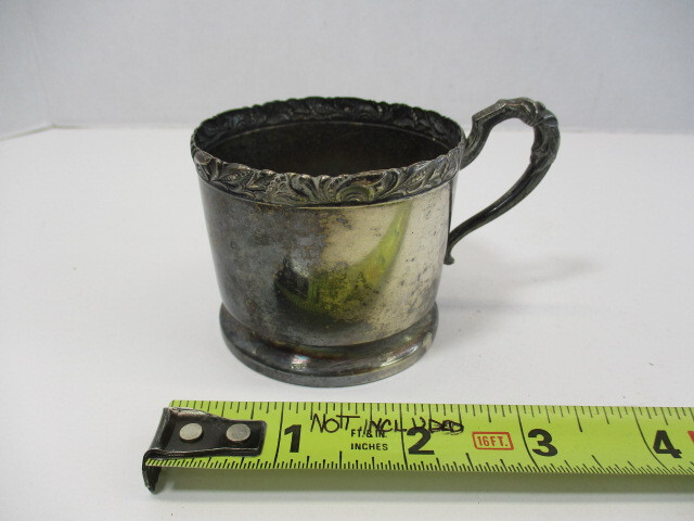 Antique Cup Cover for Demitasse Cup, Silver Plate, German Marked: WMF, I/O, H