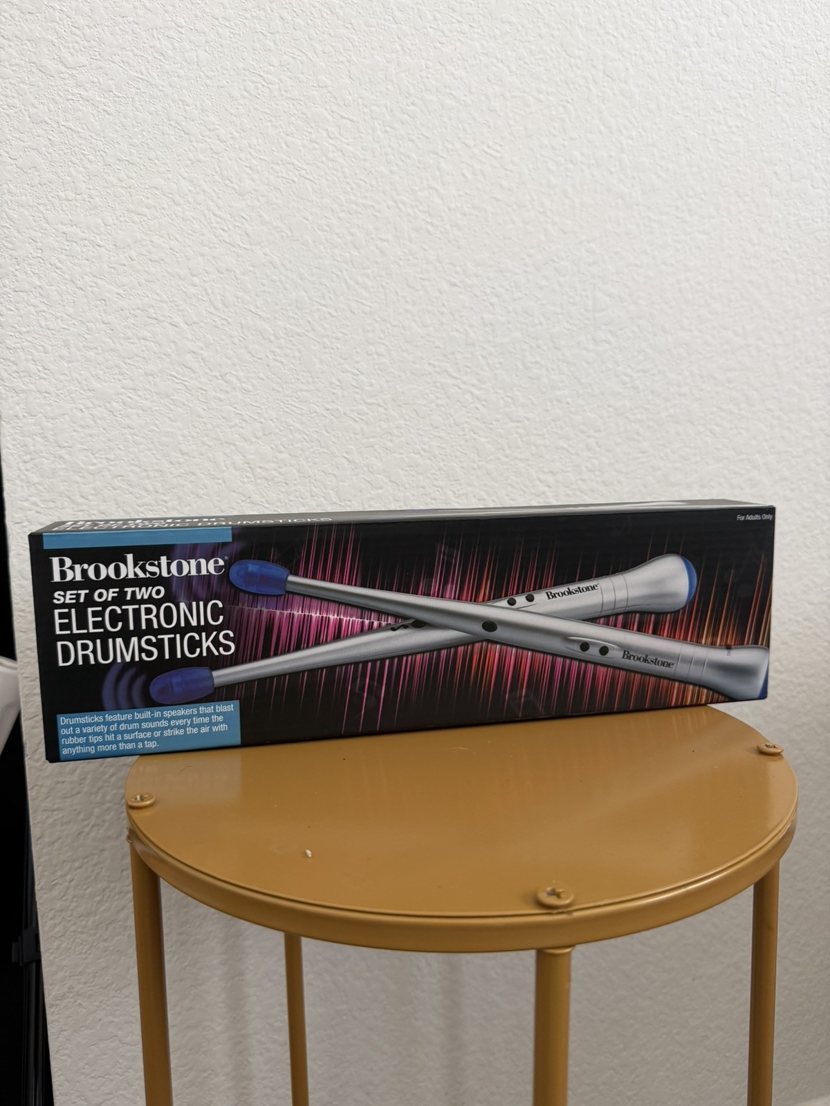 Brookstone Electronic Drum Sticks Set Of Two Sticks with Speakers Brand New
