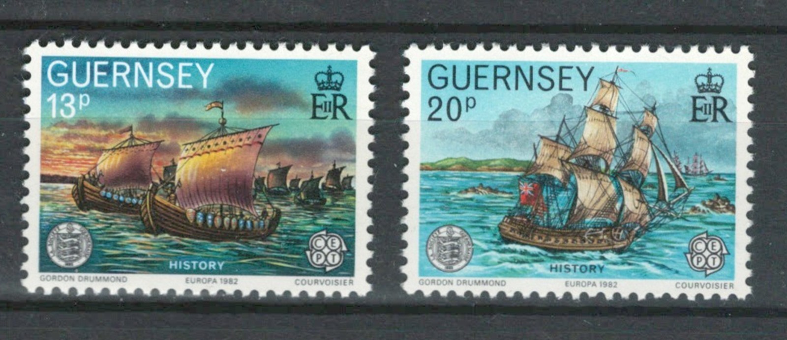 GUERNSEY EUROPA AMERICA DISCOVERY SAILING BOATS MNH SET LOT (BOAT 233)