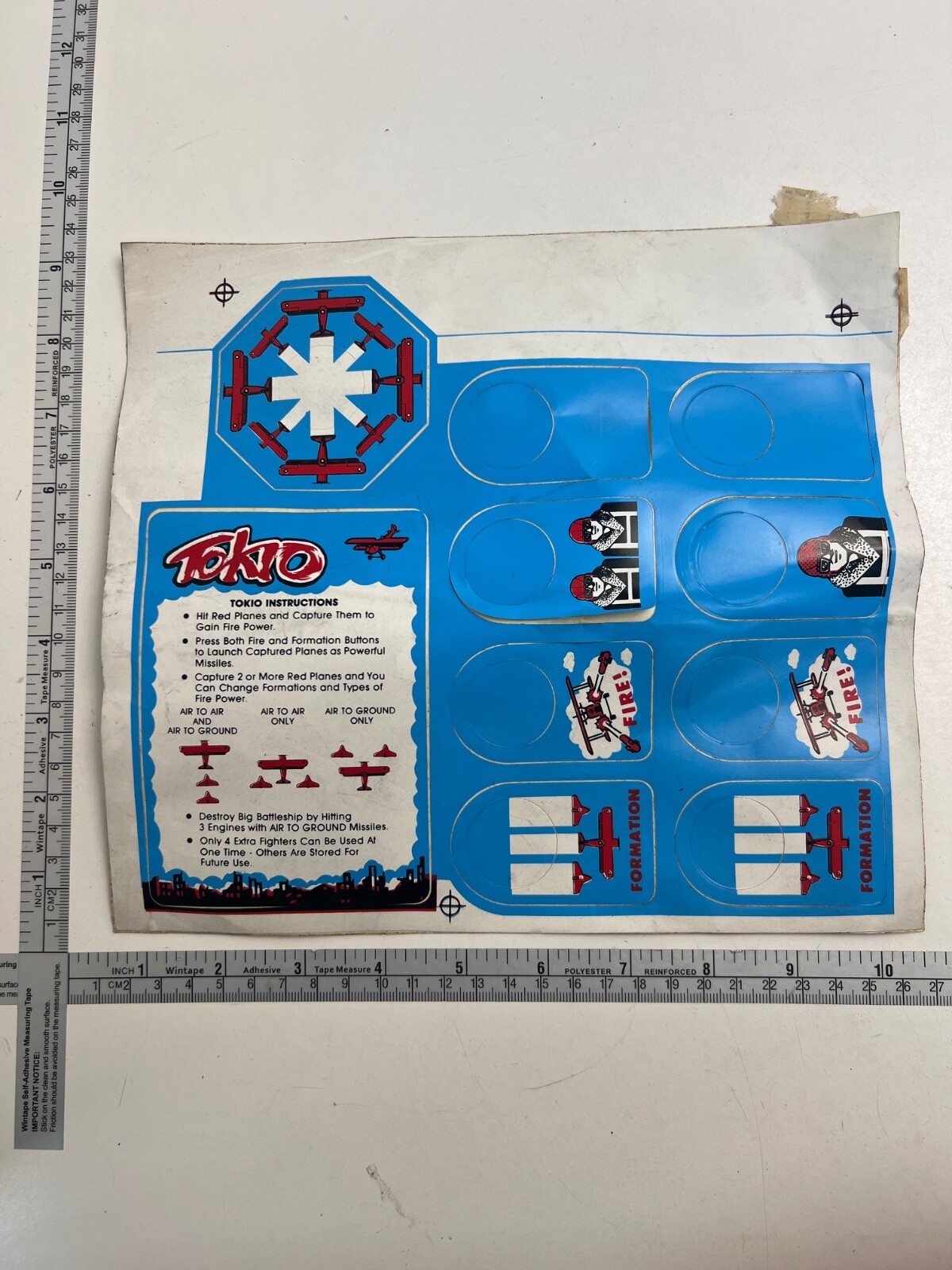 Taito -  Tokio -  Control Panel Sticker Set  -  NOS