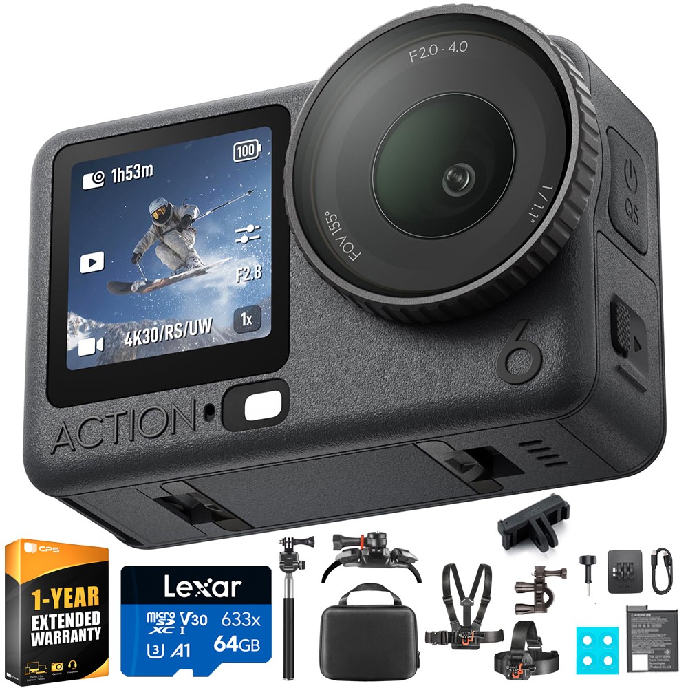 DJI Osmo Action 6 Action Camera Standard Combo w/ 1 YR Warranty +Accessories Kit
