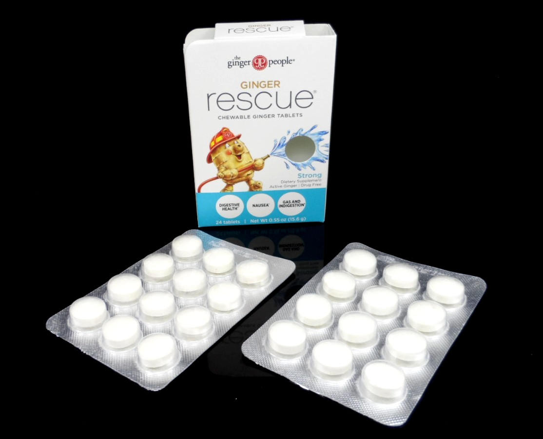 Ginger Rescue Chewable Ginger Strong Motion Sickness 24 Tablets Best by 03/04/27
