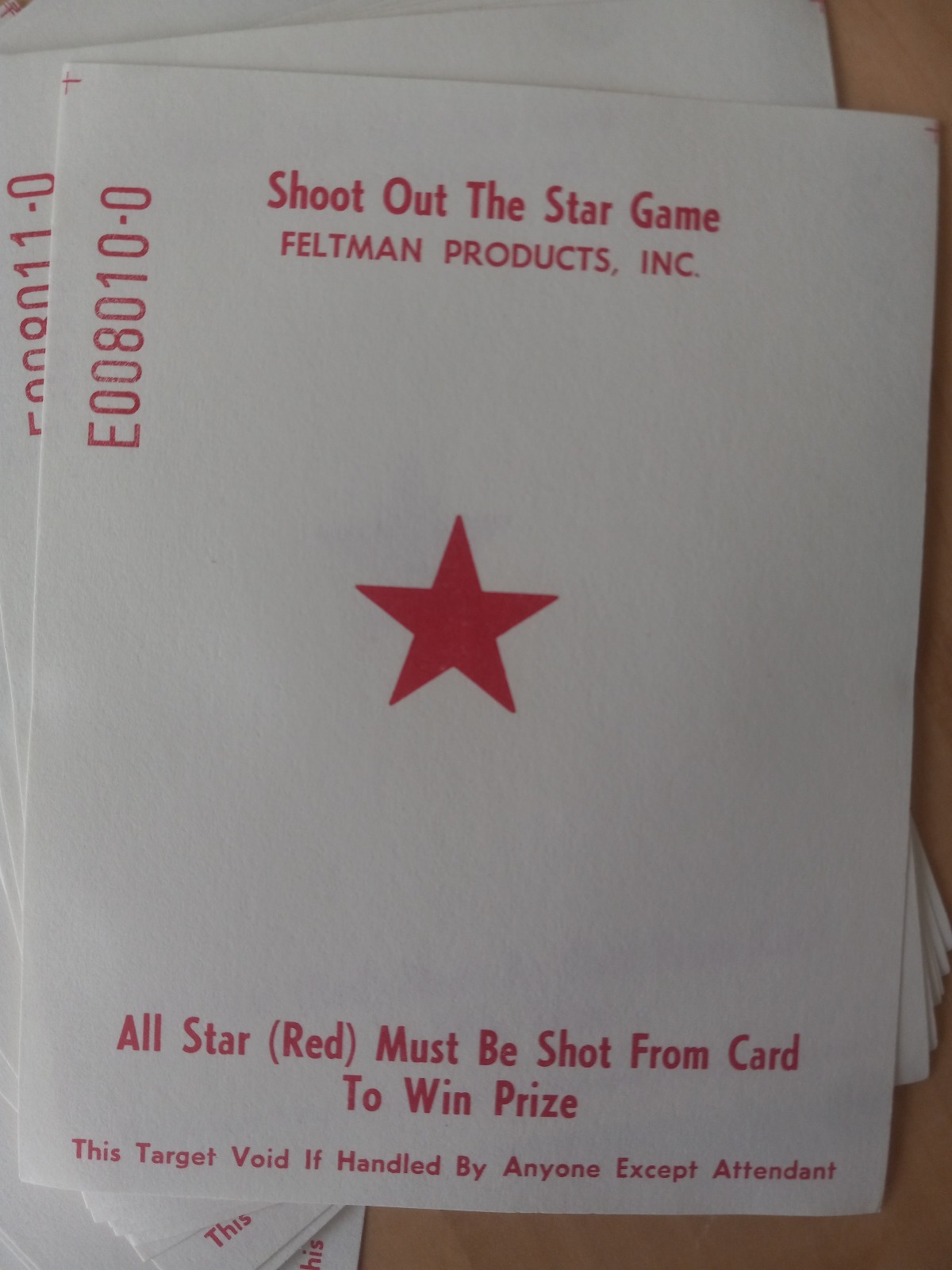 Vintage Feltman Carnival BB gun 20 Shoot The Star targets