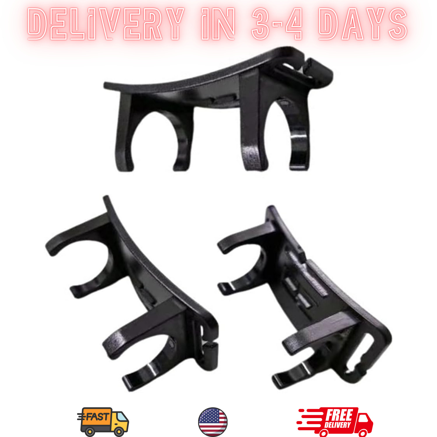 3 Pack Headlamp Holder Mount Clip Headband Bracket for 24mm Flashlight LED...