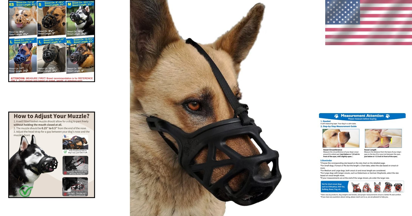 Adjustable Breathable Basket Muzzle for Medium Dogs - Safety & Comfort