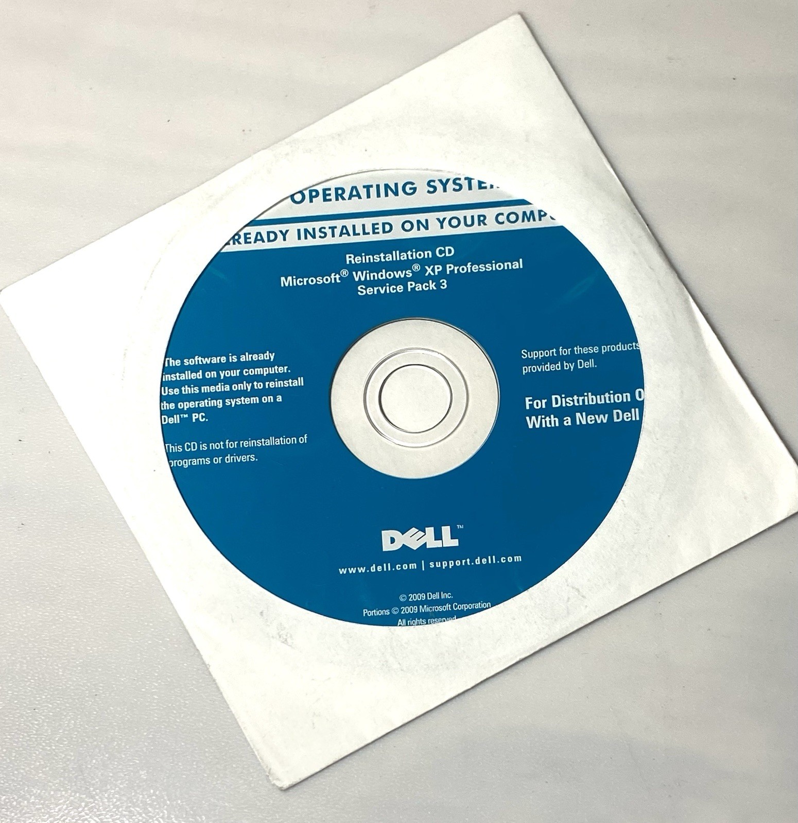 DELL-MICROSOFT WINDOWS XP PROFESSIONAL SERVICE PACK 3 REINSTALLATION DISCS (4PC)