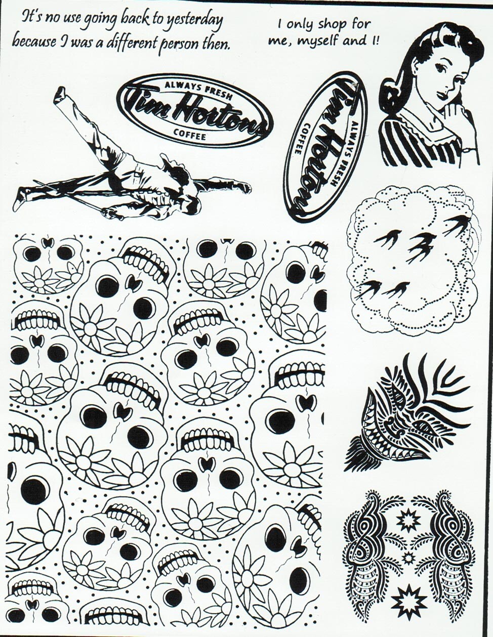 Unmounted Rubber Stamp Plate, Unmounted/Uncut Pink Rubber Stamps