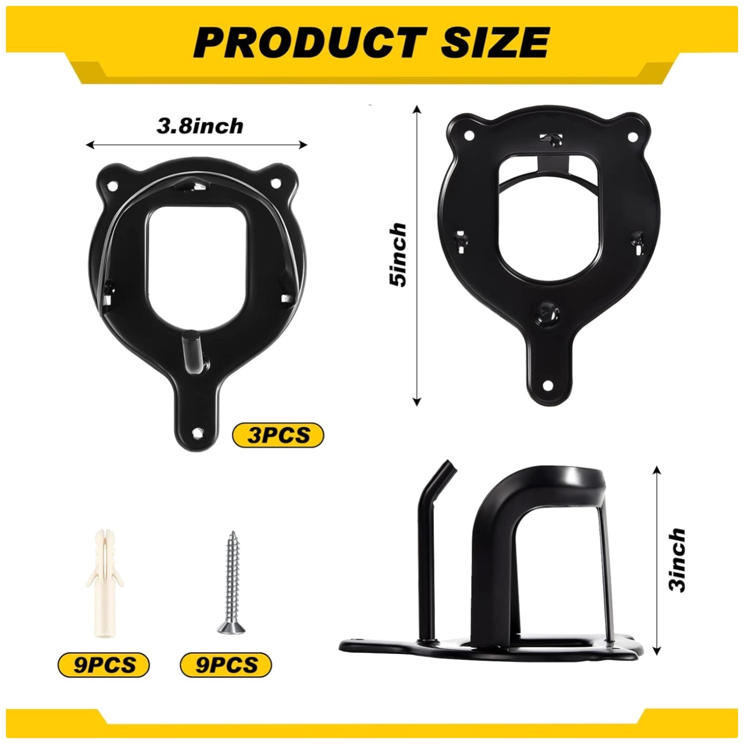 Metal Horse Bridle Rack Hooks - Set of 3