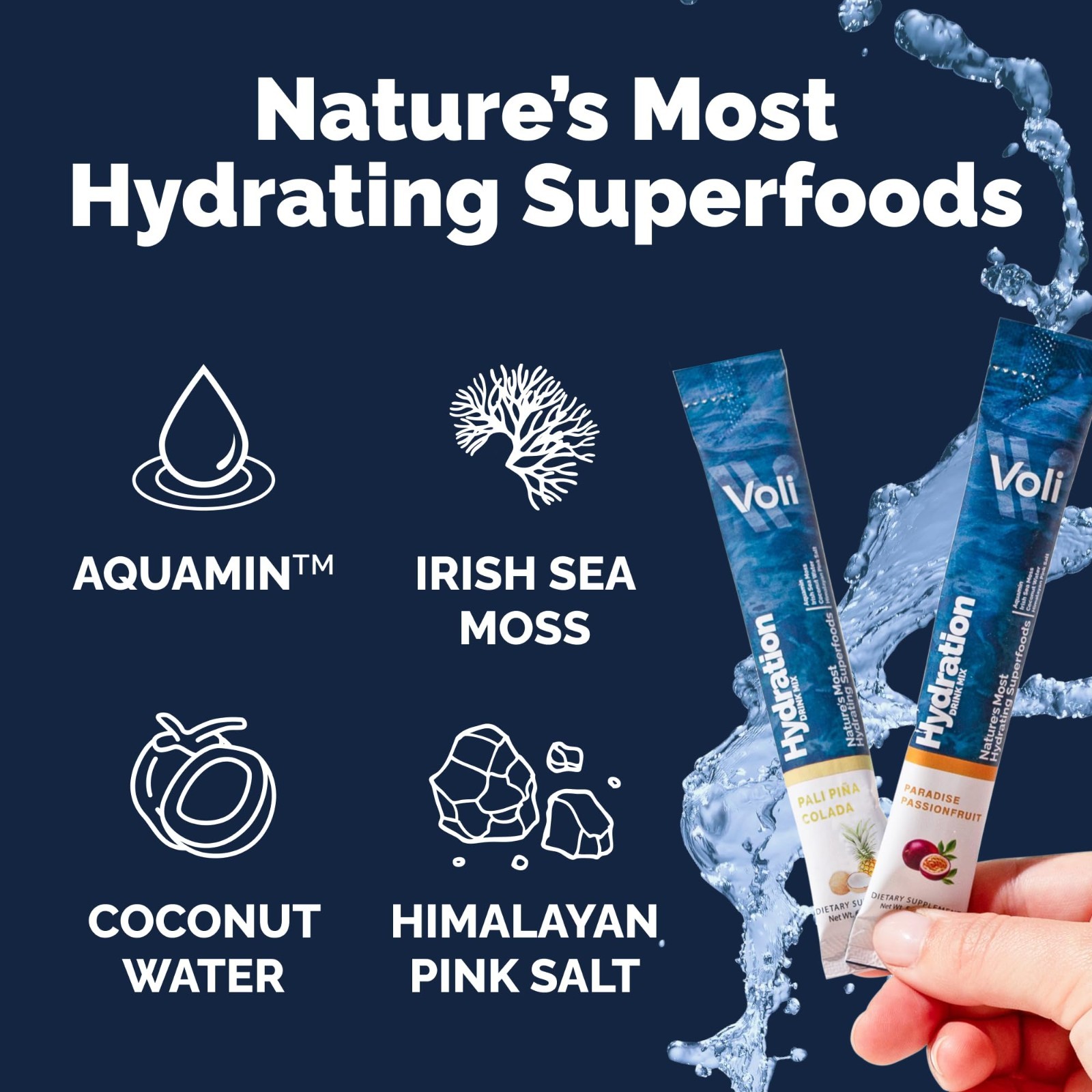 Electrolyte Drink Mix Packets | Sugar-Free Hydration, Keto & Fasting Friendly |