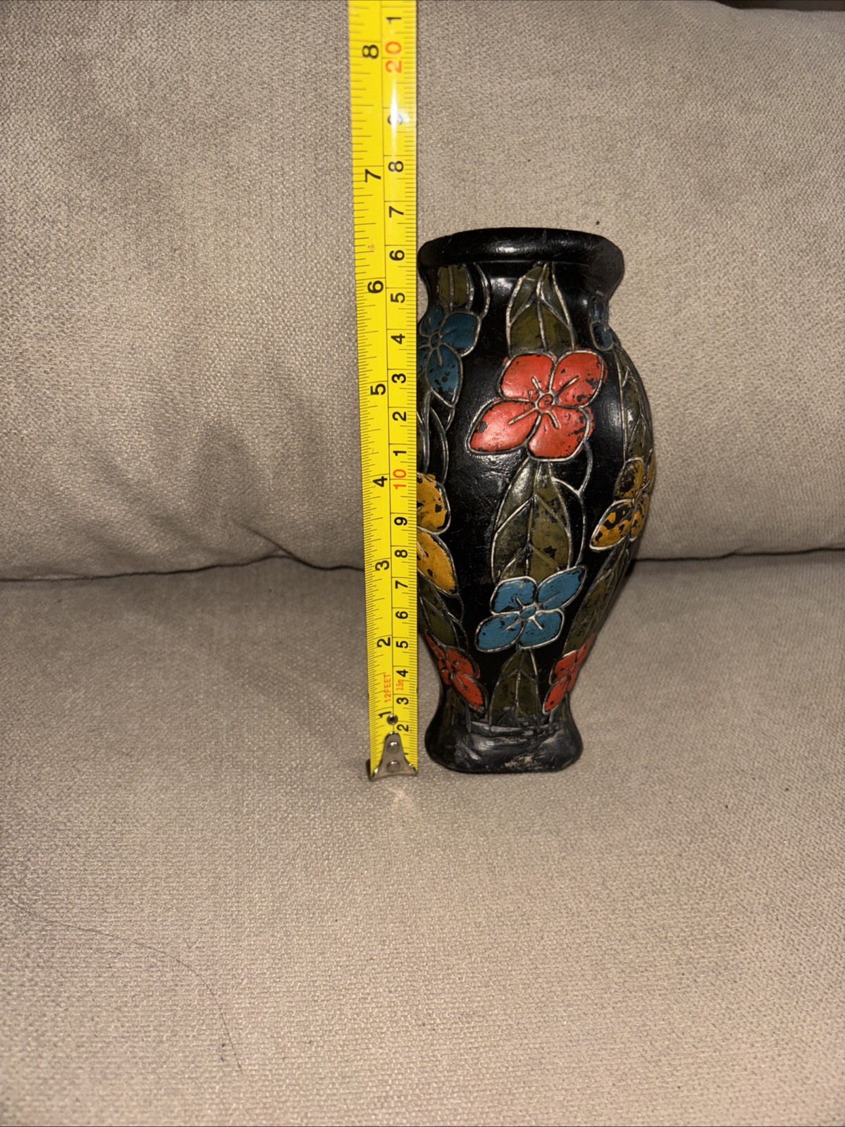 Vintage Asian Tokanabe Ware Wall Pocket Planter
