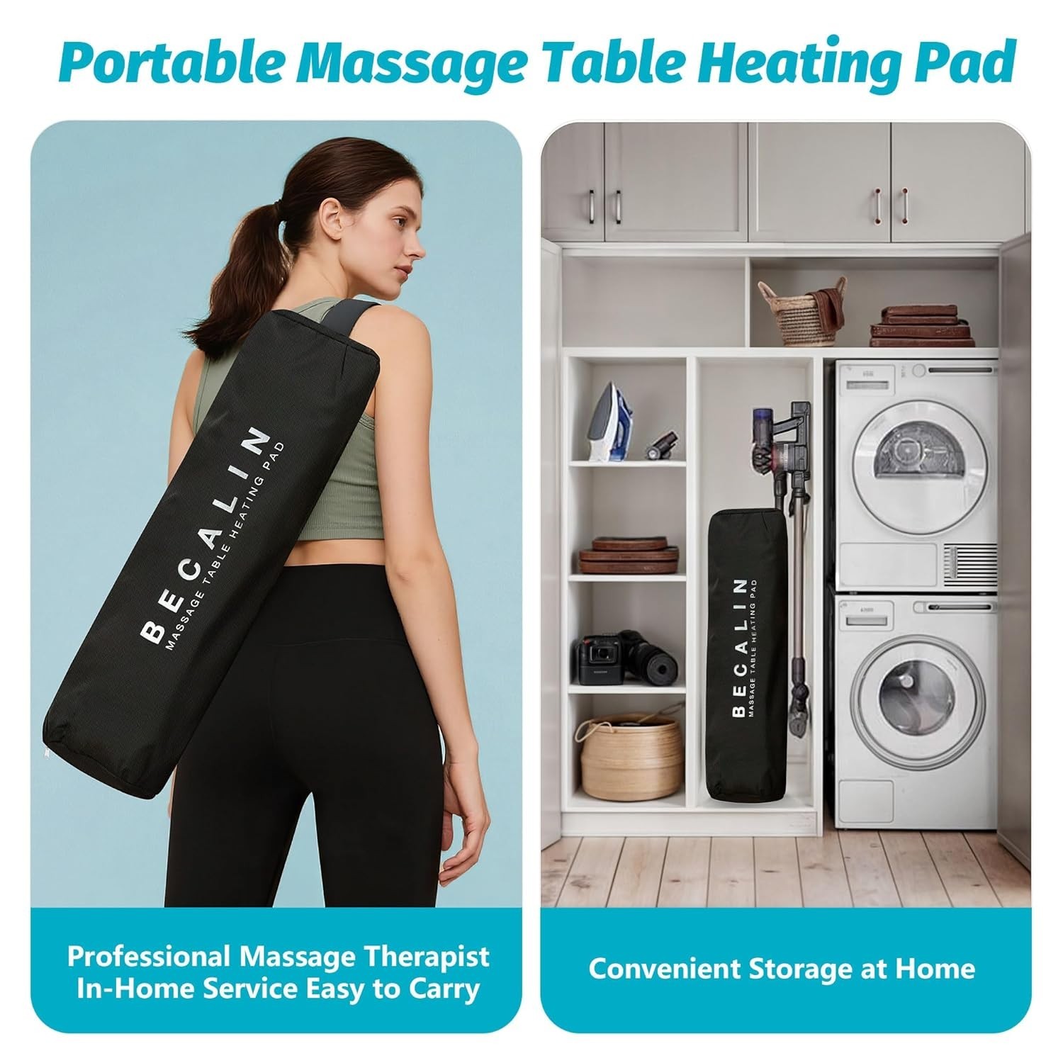 Luxury Massage Table Warmer Pad - 9 Heat Settings, 9-Hour Timer, & Soft Fleece