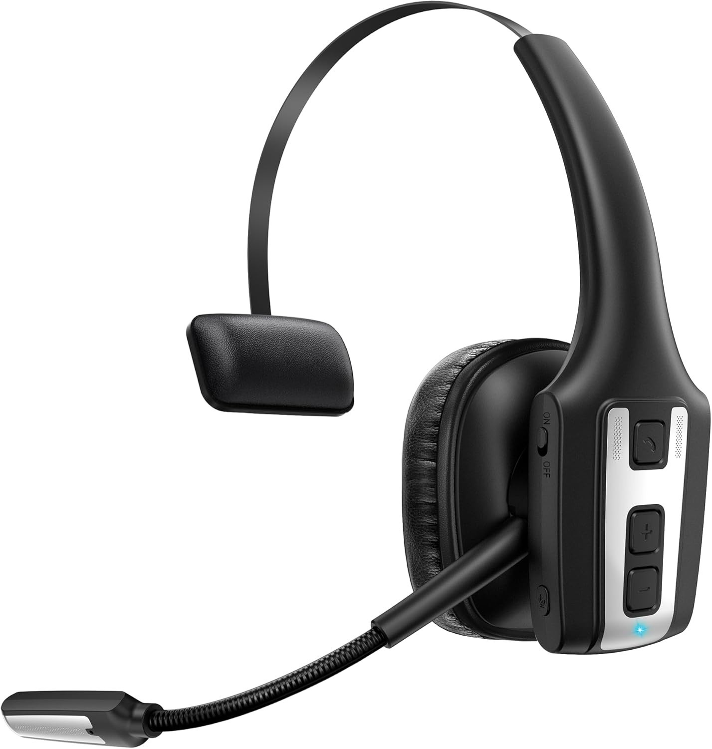 Trucker Wireless Mic Blue Parrot Bluetooth Noise Cancelling Headset Earpiece New