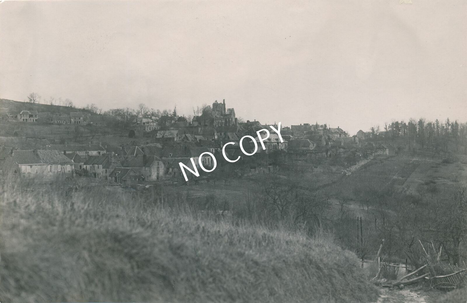Photo WK I France View of Craonne France Ville E1.89