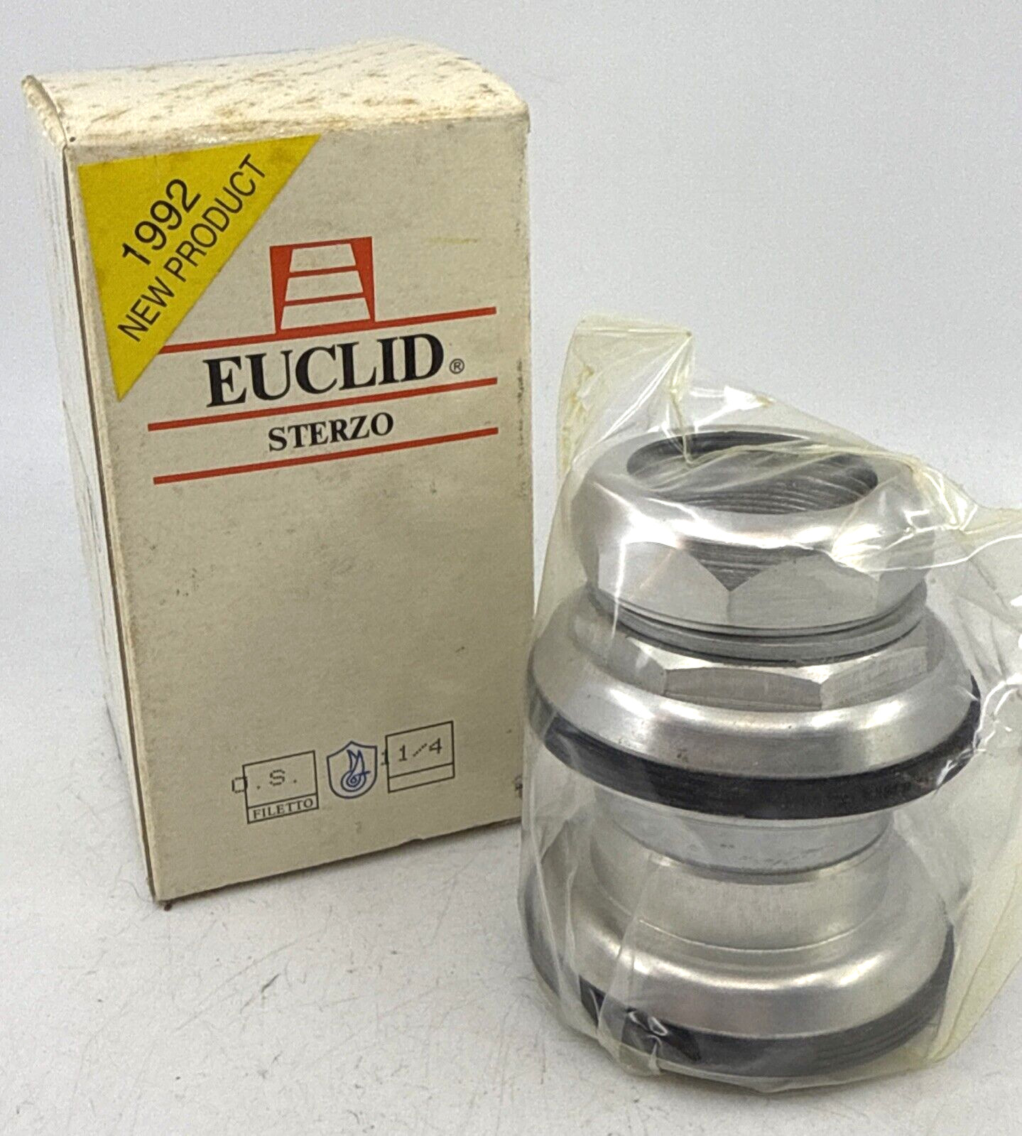 NOS Campagnolo RECORD O.R. 1-1/4" Threaded Headset Silver HS-01OR EUCLID BOX