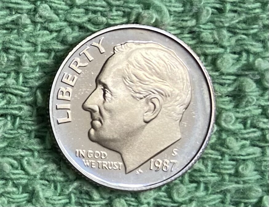 1987-S  **PROOF**  ROOSEVELT DIME - NICE COIN - L@@K AT PICTURES!!!!!