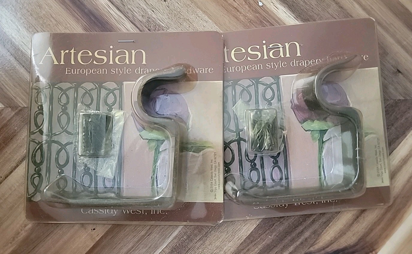 Artesian European Style Drapery Hardware Single Bracket New In Box