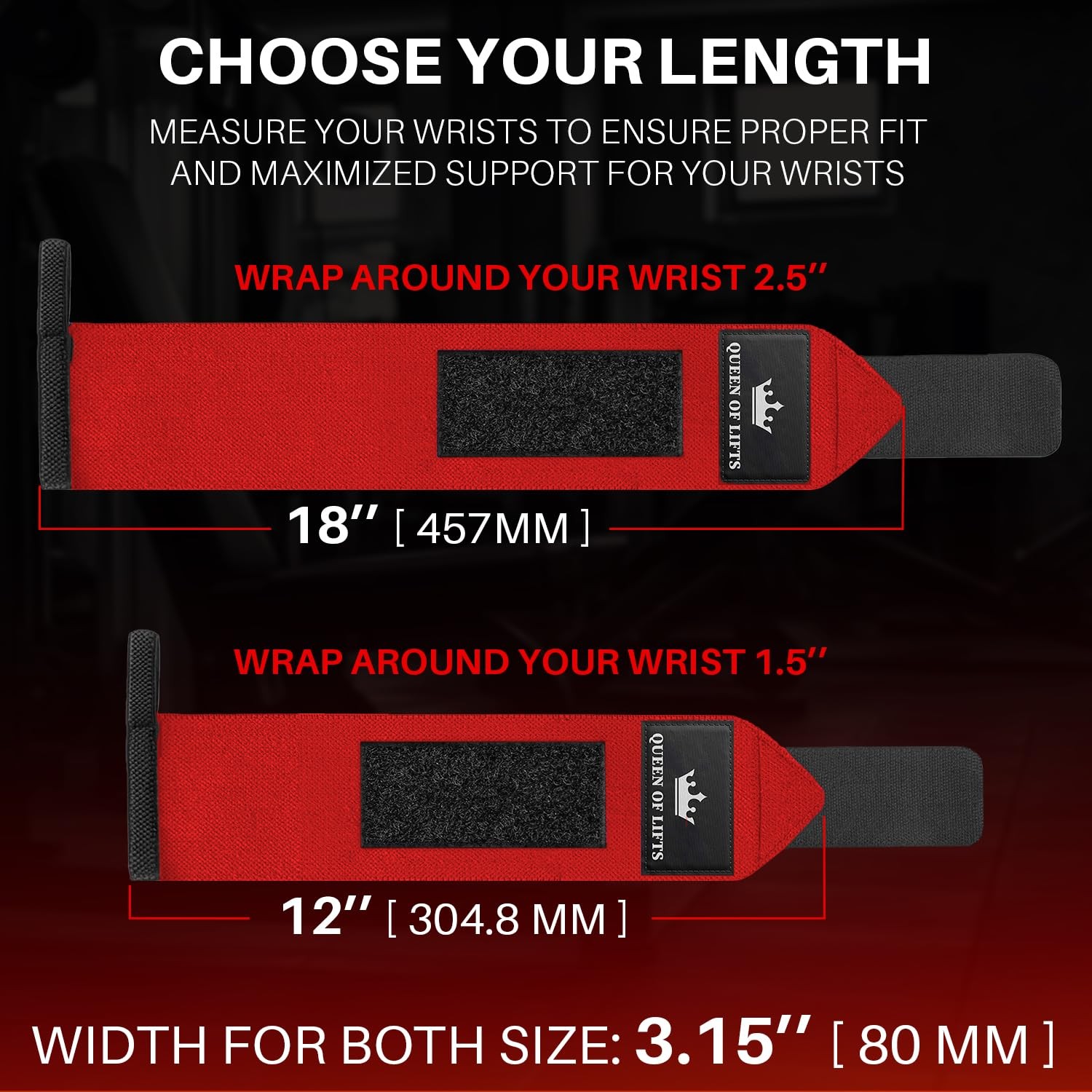 Weightlifting Wrist Wraps with Thumb Loop 12 Inch HeavyDuty Support