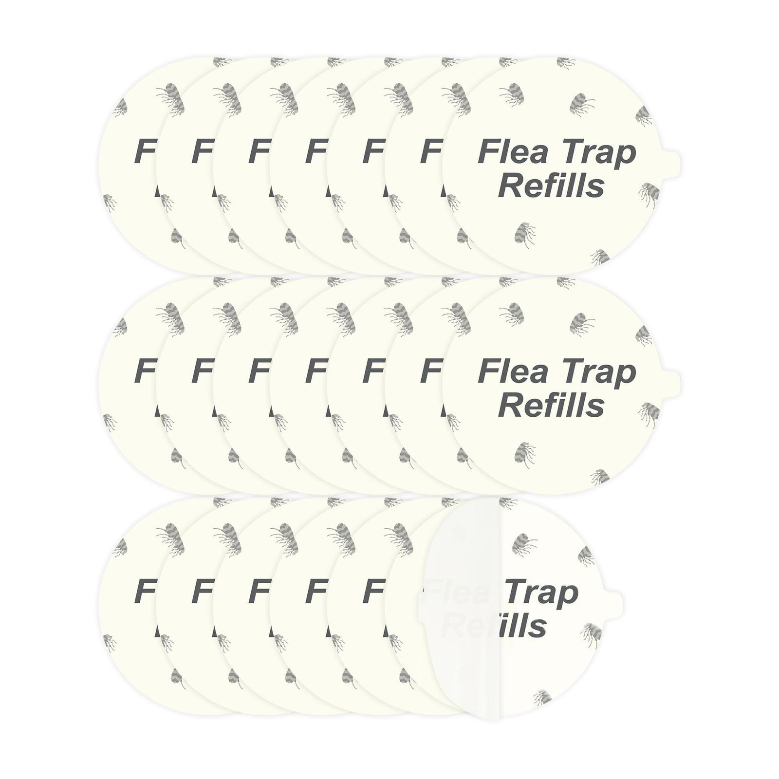 20 Pack Flea Trap Refill Discs Replacement Glue Boards, 7.1" Sticky Pads for Mos