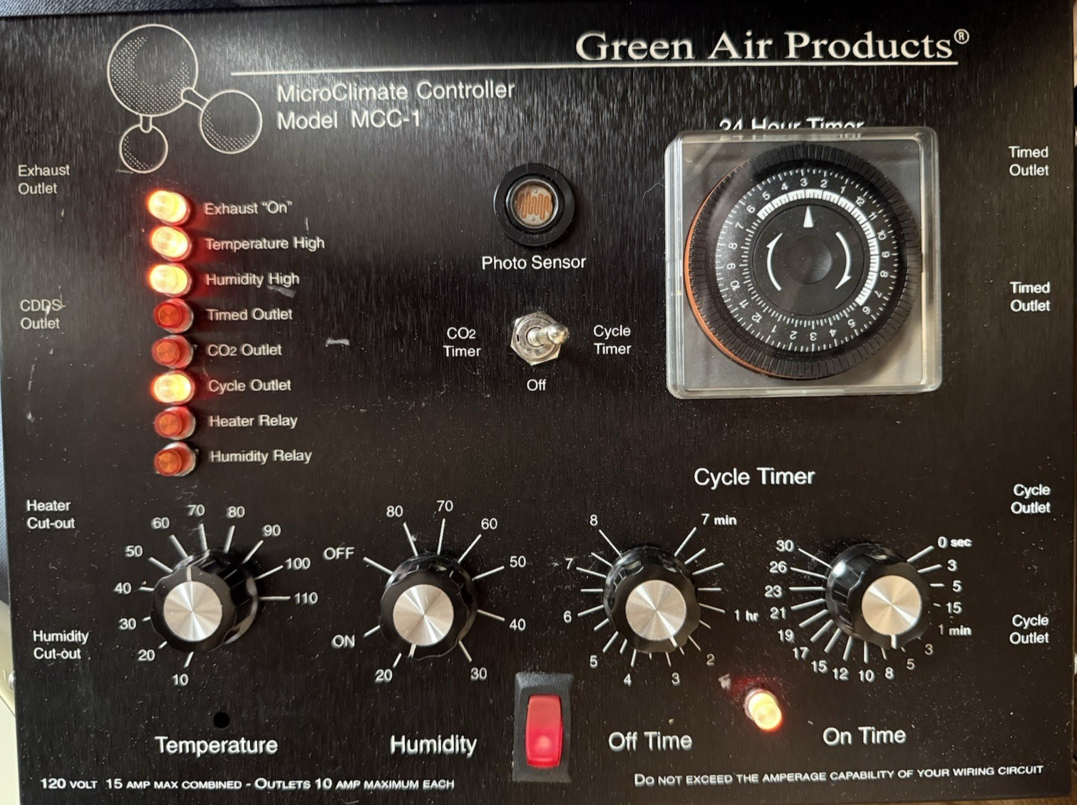 Green Air Products MCC-1 MicroClimate Controller for Indoor Grow or Greenhouse