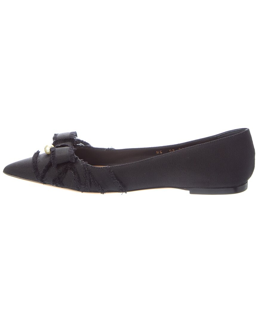 Dior Adiorable Grosgrain Flat Women's Black 38.5