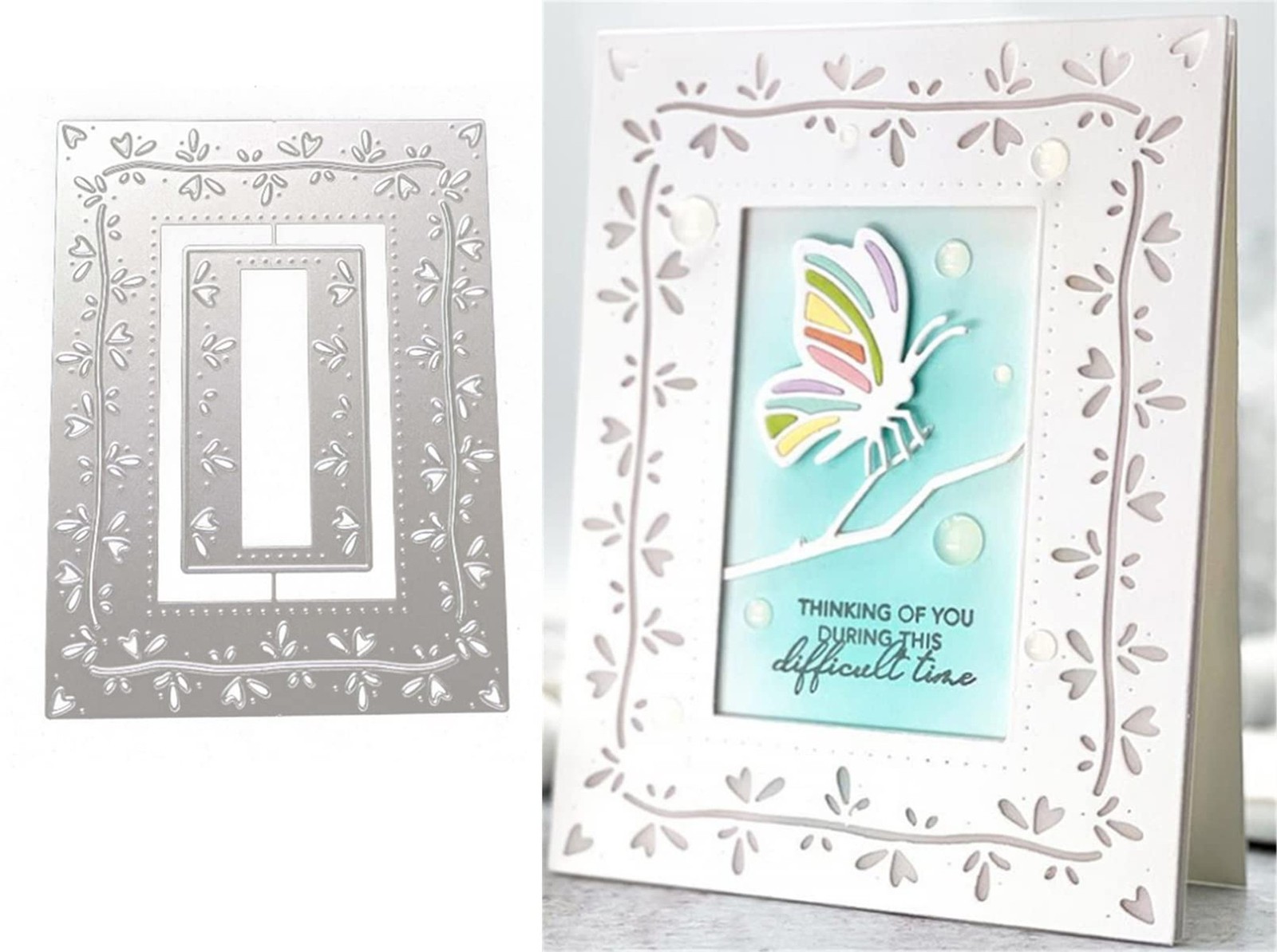 Cutting Dies Metal Stencils Scrapbooking Tools Flowers Lace Frame DIY Embossi...