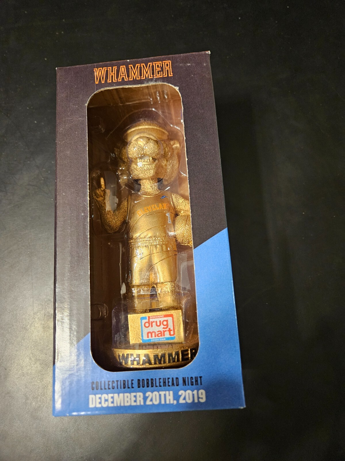 Rare WHAMMER MASCOT Gold Chase Bobblehead 2019 Cleveland Cavaliers SGA  12/20/19