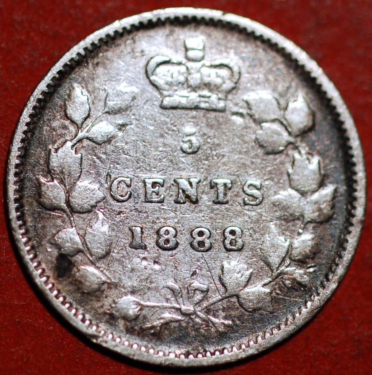 1888 Canada 5 Cents Victoria Queen silver KM#2