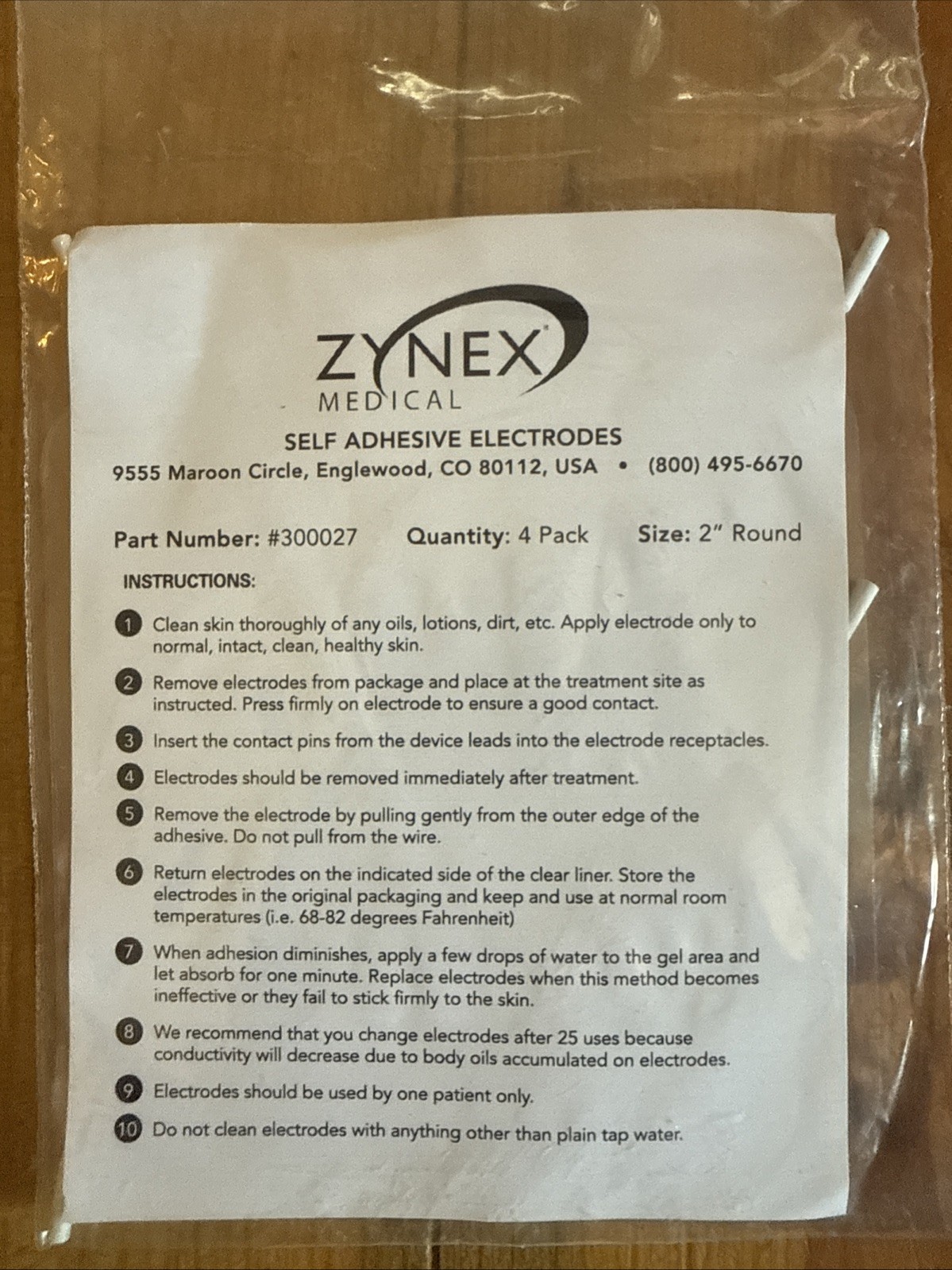 10 PACKS - Zynex Medical Electrode Pads 2" 4 rounds in each unopened pack